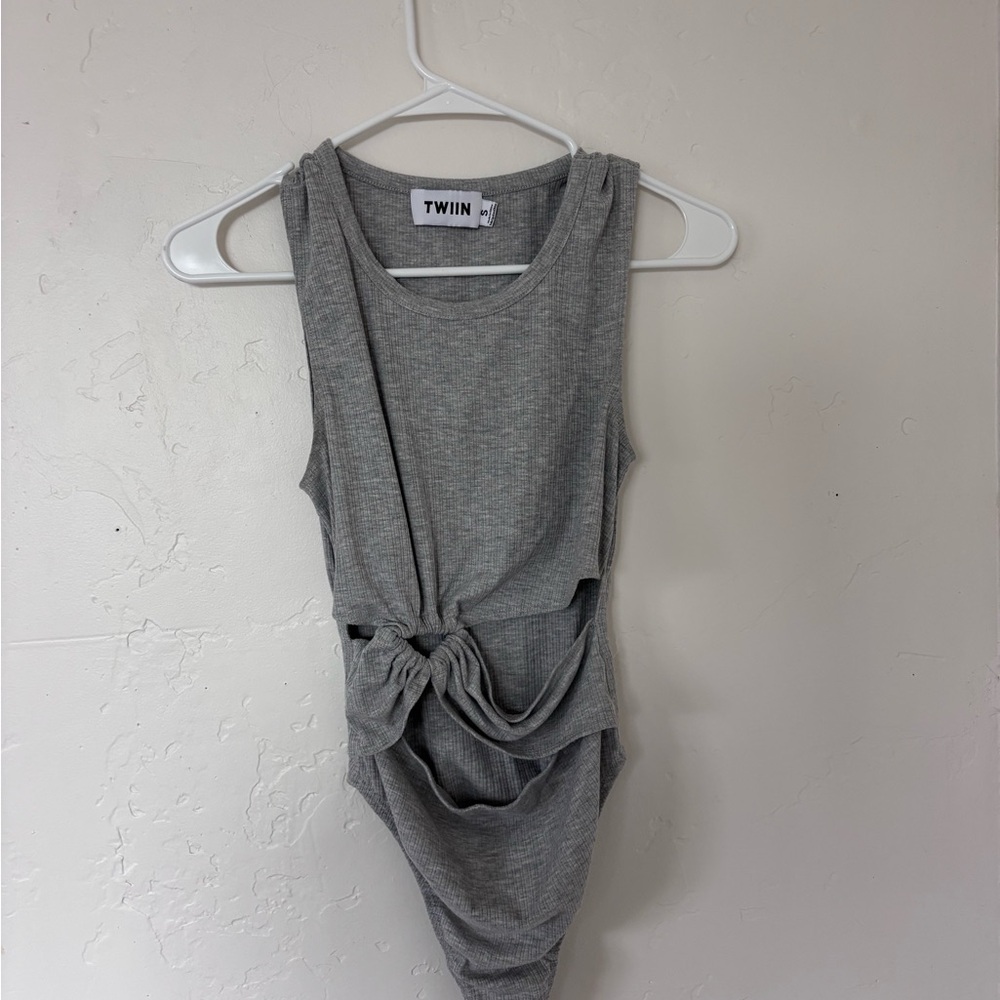 Gray bodysuit